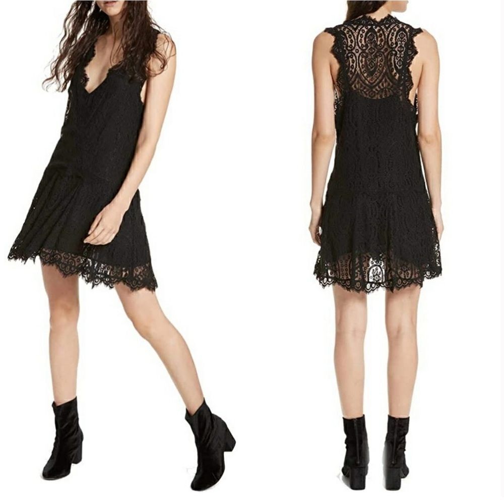 NWOT Free People Heart in Two Lace Mini Dress